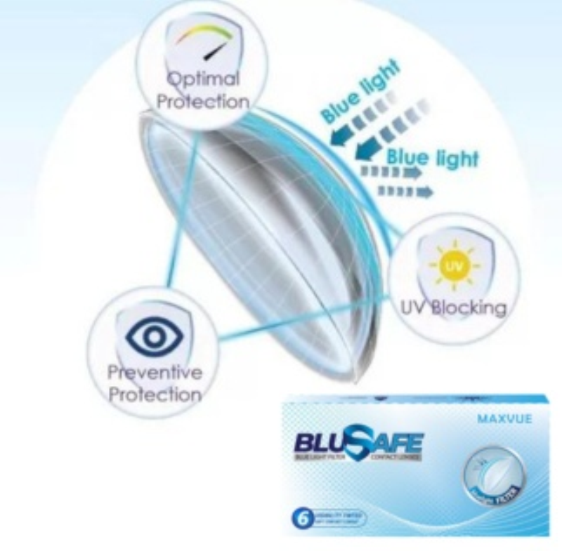 Blusafe -  Non Prescription Contact Lenses 6 Pack